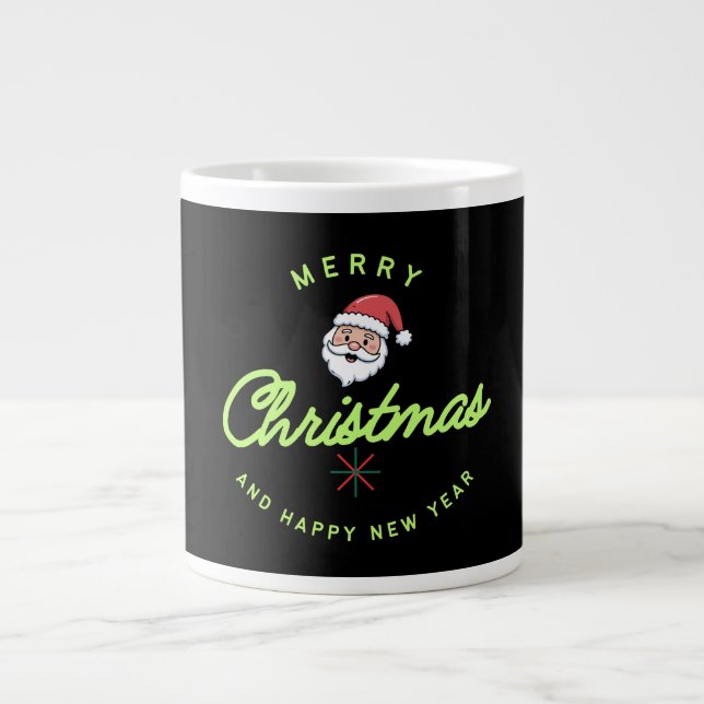 Merry Christmas and Happy New Year Jumbo-Tasse (Vorderseite)