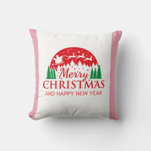 Merry Christmas And Happy New Year Kissen
