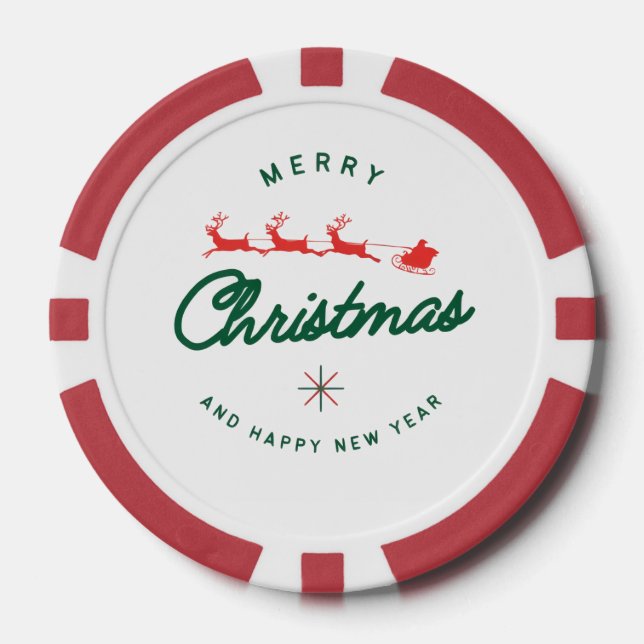 Merry Christmas and happy New Year  Pokerchips (Vorderseite)