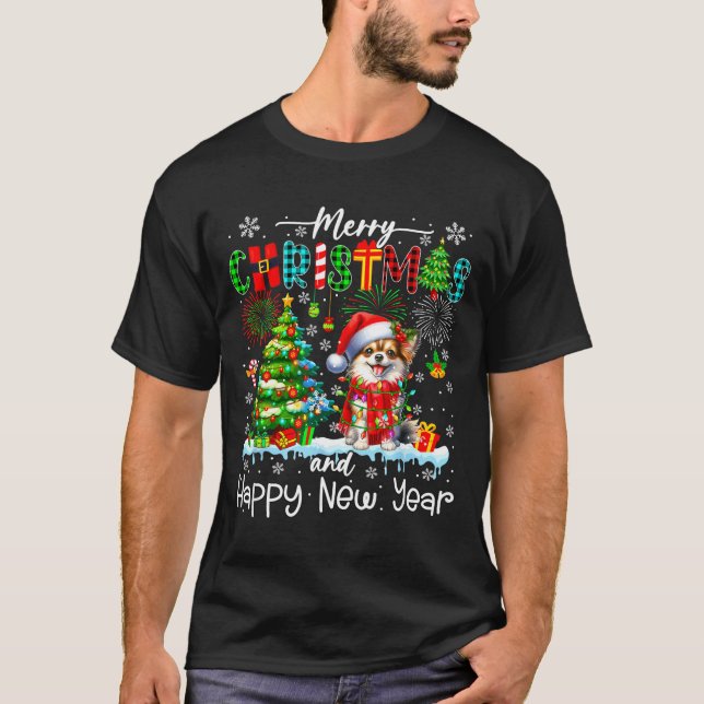 Merry Christmas And Happy New Year Santa Chihuahua T-Shirt (Vorderseite)