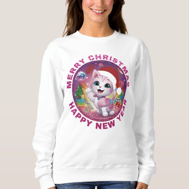 Merry Christmas And Happy New Year Sweatshirt (Vorderseite)