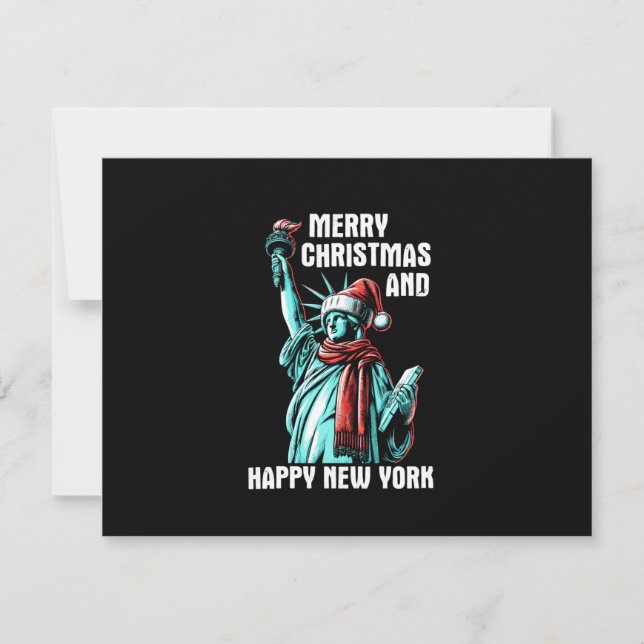 Merry Christmas And Happy New York - Funny Christm (Vorderseite)