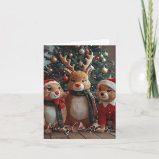 Merry Christmas Animal Christmas Card Feiertagskarte