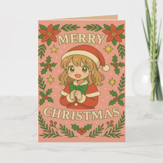 Merry Christmas Anime themed Karte