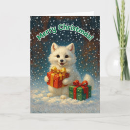 Merry Christmas - Arctic Fox Gift Karte