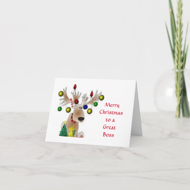 **MERRY CHRISTMAS** AUF EINE GROSSE BOSS"-KARTE KARTE (Vorderseite)