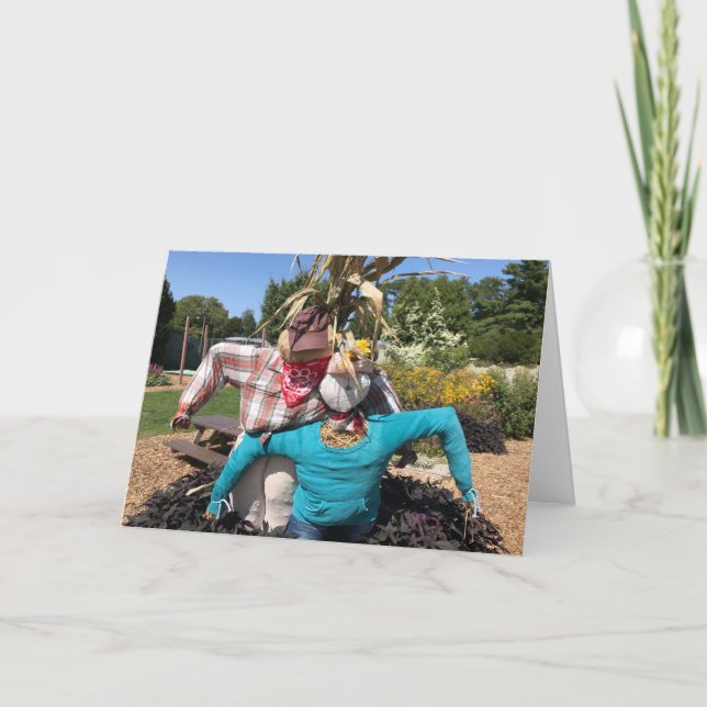 **MERRY CHRISTMAS** AUS DEN USA **SCARECROWS** KARTE (Vorderseite)