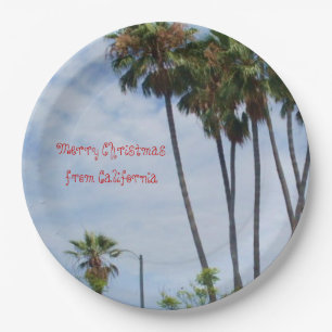 MERRY CHRISTMAS AUS KALIFORNIEN PAPPTELLER