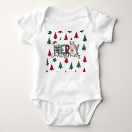 “MERRY Christmas” Baby Bodysuit  Baby Strampler