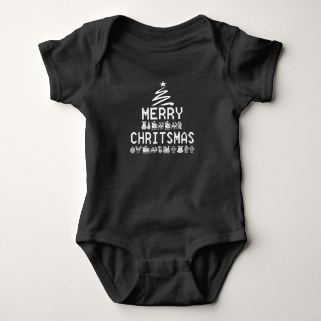 MERRY CHRISTMAS BABY T-Shirt Baby Strampler (Vorderseite)