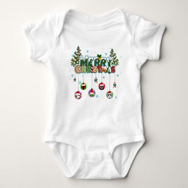 Merry Christmas Baby T-Shirt Baby Strampler (Vorderseite)