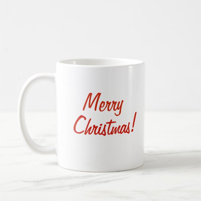 MERRY CHRISTMAS BASIC TASSE ( WEISS) (Links)