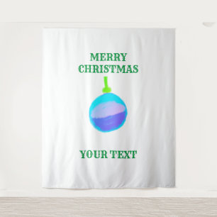 MERRY CHRISTMAS BELL TAPESTRIE WANDTEPPICH