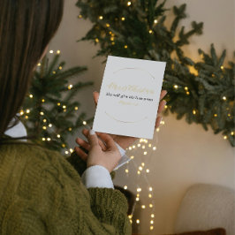 Merry Christmas Bible Verse Mini Card – Matt. 1:21 Feiertagskarte