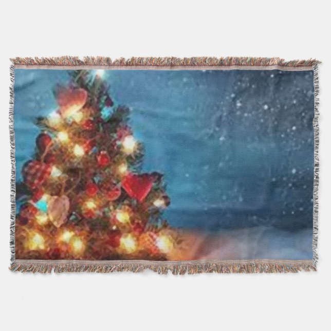Merry Christmas_bird _blanket Decke (Vorderseite)