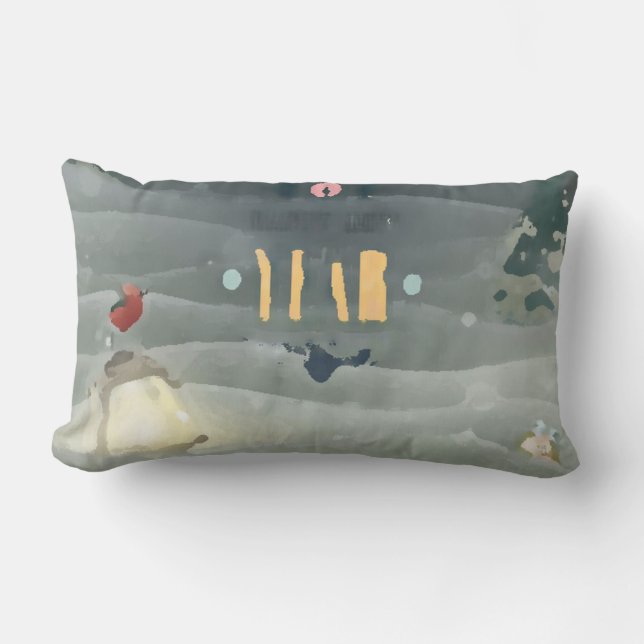 Merry Christmas_bird _throw pillow Lendenkissen (Vorderseite)
