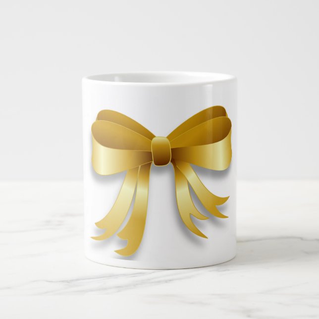 "MERRY CHRISTMAS" BOW Jumbo-Tasse (Vorderseite)