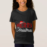 Merry Christmas Buffalo Pläd Red Santa Hat Xmas P T-Shirt<br><div class="desc">Merry Christmas Buffalo Pläd Red Santa Hat Xmas Pajamas</div>