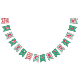 Merry Christmas Bunting Flags Wimpelkette