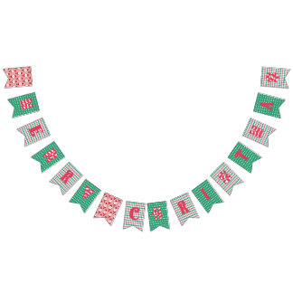 Merry Christmas Bunting Flags Wimpelkette