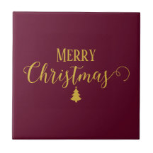 Merry Christmas Burgundy Wine Color #5b0523