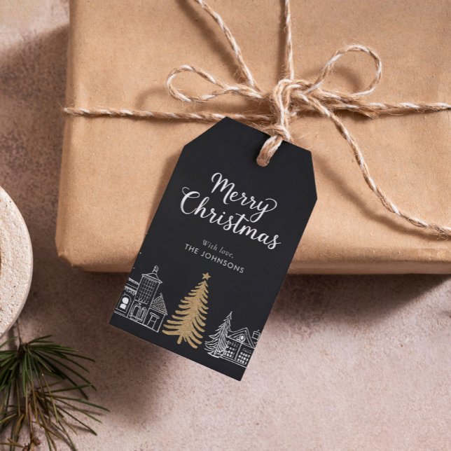 Merry Christmas Calligraphy Scrip Holiday  Geschenkanhänger (Von Creator hochgeladen)