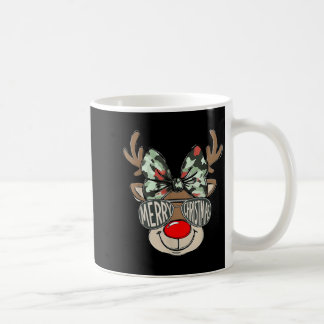 Merry Christmas Camo Reindeer Bow Girl Women Kid H Kaffeetasse