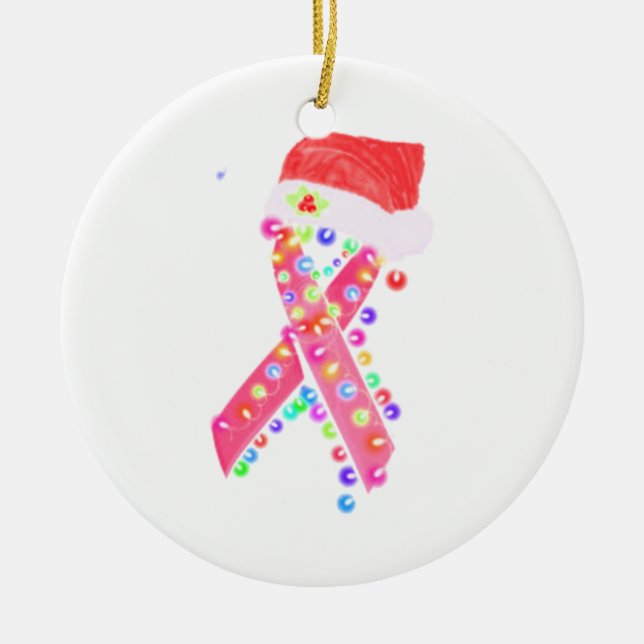 MERRY CHRISTMAS CANCER KERAMIK ORNAMENT (Vorne)