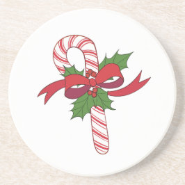 Merry Christmas Candy Cane Getränkeuntersetzer