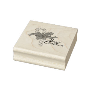 Merry Christmas Candy Cane Gummistempel