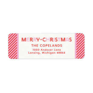 Merry Christmas Candy Cane Stripe Custom