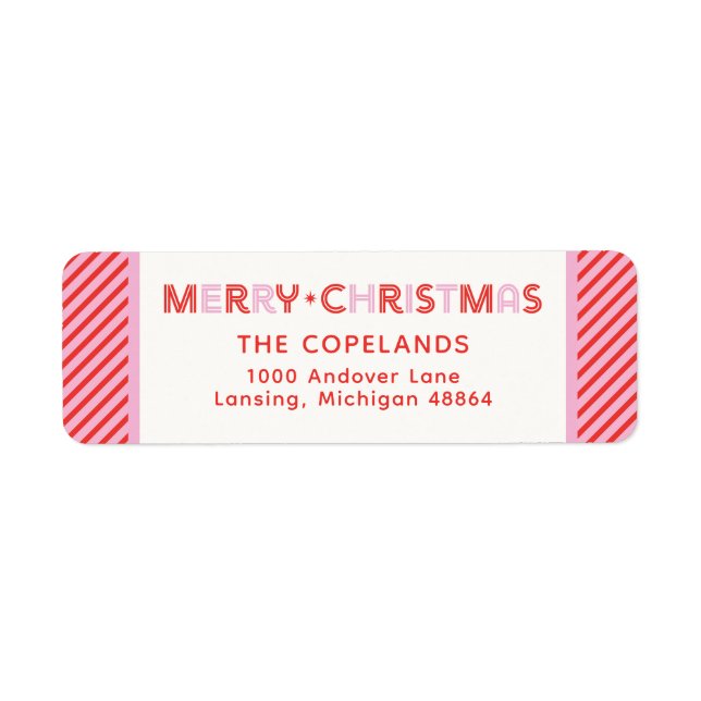 Merry Christmas Candy Cane Stripe Custom (Vorne)