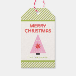 Merry Christmas Candy Cane Stripe Custom Geschenkanhänger