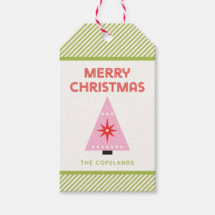 Merry Christmas Candy Cane Stripe Custom Geschenkanhänger