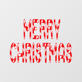 Merry Christmas Candy Cane Zuhause & Store 11x8 Vi Fensteraufkleber