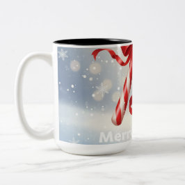 Merry Christmas Candy Cane -  Zweifarbige Tasse