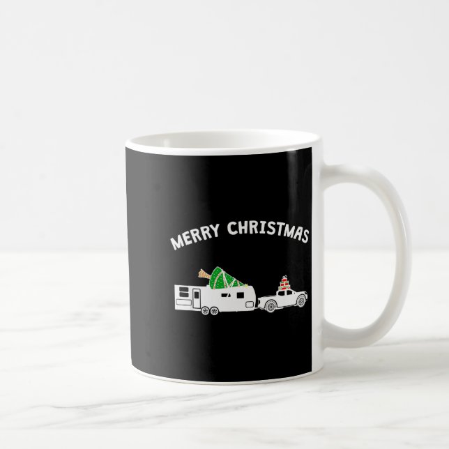 Merry Christmas - Caravan Camper Rv Trailer Christ Kaffeetasse (Rechts)