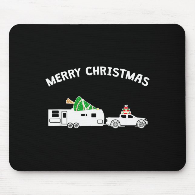 Merry Christmas - Caravan Camper Rv Trailer Christ Mousepad (Vorne)