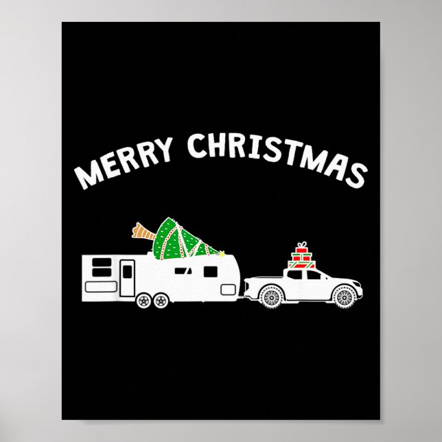 Merry Christmas - Caravan Camper Rv Trailer Christ Poster (Vorne)