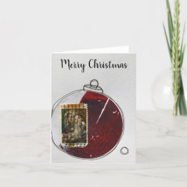 Merry Christmas Card - hand drawn ornament 2020-1 Dankeskarte