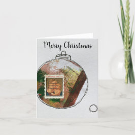 Merry Christmas Card - hand drawn ornament 2020-3 Dankeskarte