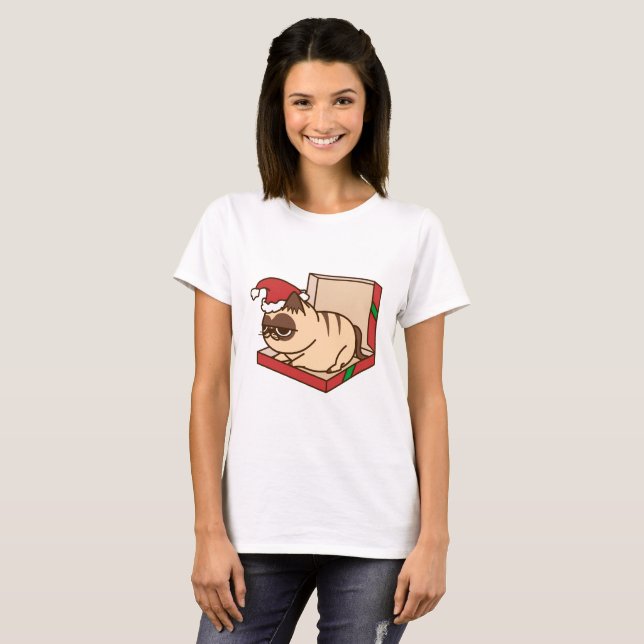 merry christmas Cat T-Shirt (Vorne ganz)