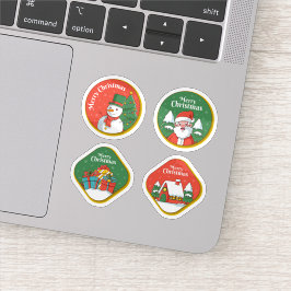 Merry christmas celebration sticker collection