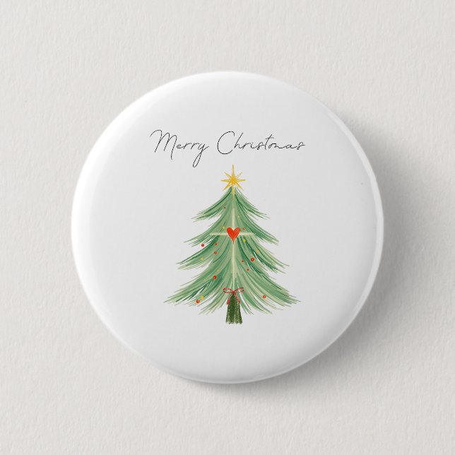Merry Christmas Christian Faith Cross Holiday Jesu Button (Vorderseite)