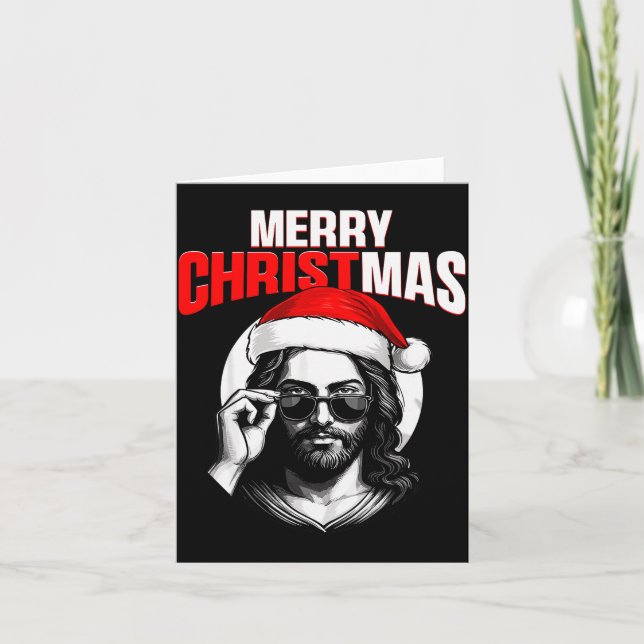 Merry Christmas Christian Jesus Pajamas Pjs Xmas M Karte (Vorderseite)