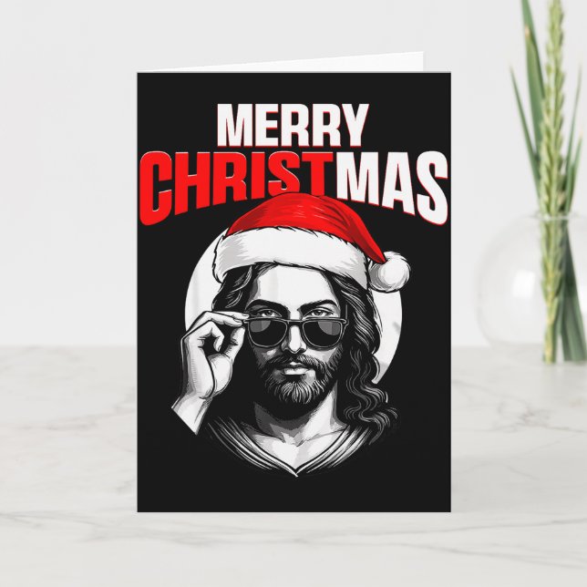 Merry Christmas Christian Jesus Pajamas Pjs Xmas M Karte (Vorderseite)