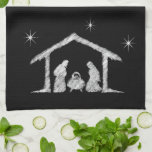 Merry CHRISTmas Christlich Chalkboard Nativity Geschirrtuch<br><div class="desc">Wir sagen ständig "Frohe Weihnachten", vergessen aber oft den Ursprung der Worte. Diese Kunst zeigt originelle Handschriften, die in ihrem einzigartigen Design die Geschichte von Weihnachten erzählt, einfach und elegant im modischen Chalkboard-Look. Zeigen Sie Familie und Freunden Ihren CHRISTmas-Geist, wenn sie kommen, um in der Küche zu helfen oder ihnen...</div>
