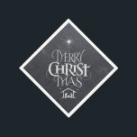 Merry CHRISTmas Christliche Chalkboard-Kalligraphi Serviette<br><div class="desc">Merry CHRISTmas Religious Chalkboard Kalligraphie Wir sagen "Frohe Weihnachten" die ganze Zeit, aber oft vergessen, den Ursprung der Worte. Diese Kunst zeigt originelle Handschriften, die in ihrem einzigartigen Design die Geschichte von Weihnachten erzählt, einfach und elegant im modischen Chalkboard-Look. Zeigen Sie Familie und Freunden Ihren CHRISTmas-Geist, wenn sie zu Weihnachten...</div>