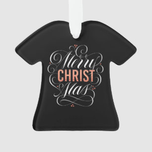 Merry CHRISTmas Christliche Kalligraphie Jesus Chr Ornament