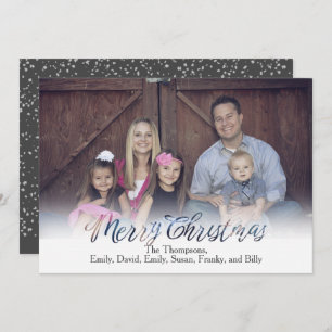 Merry Christmas Classic Calligraphy Transparent Feiertagskarte